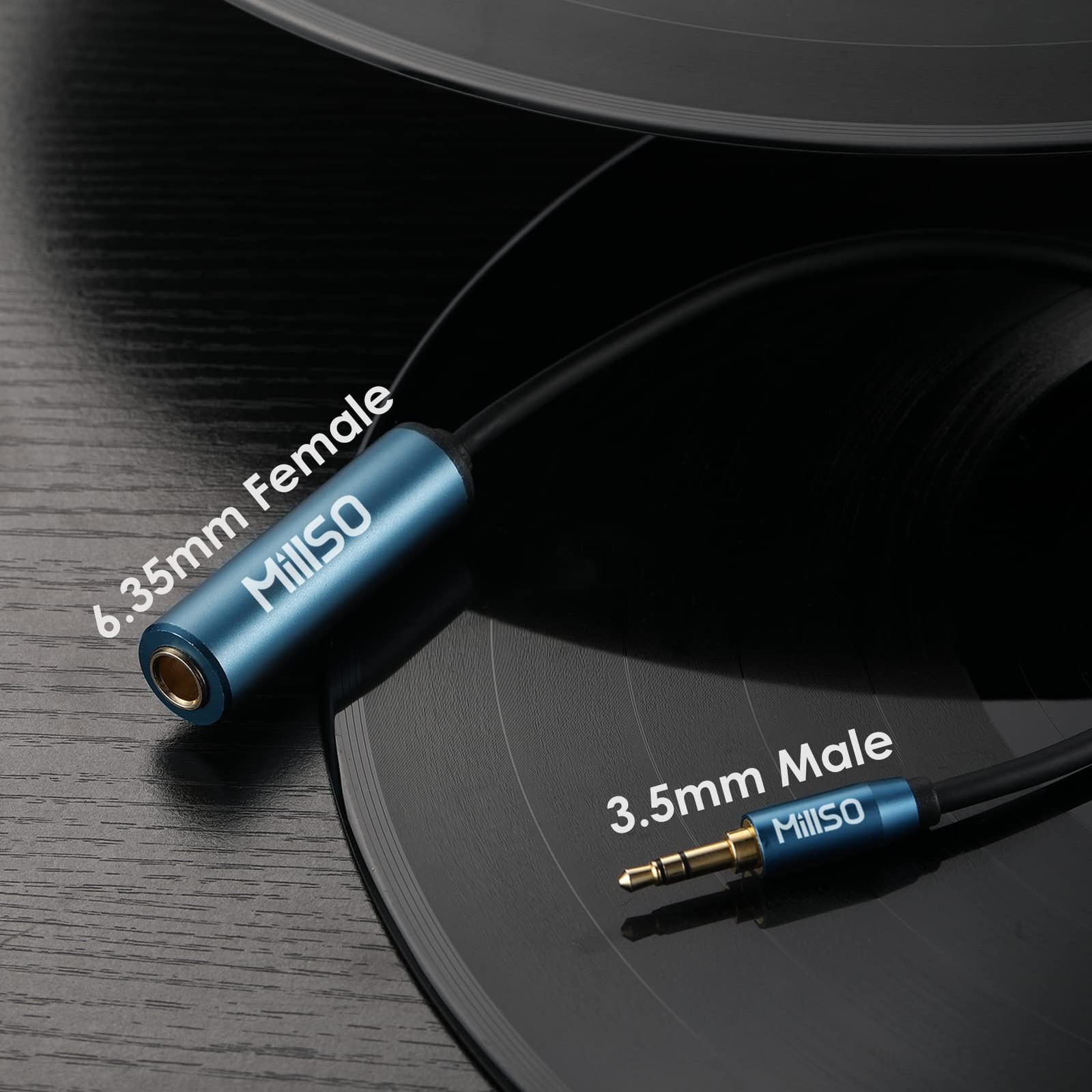 1/4 to 3.5mm Headphone Adapter, TRS 6.35mm Female to 3.5mm Male 1/8 to 1/4 Stere
