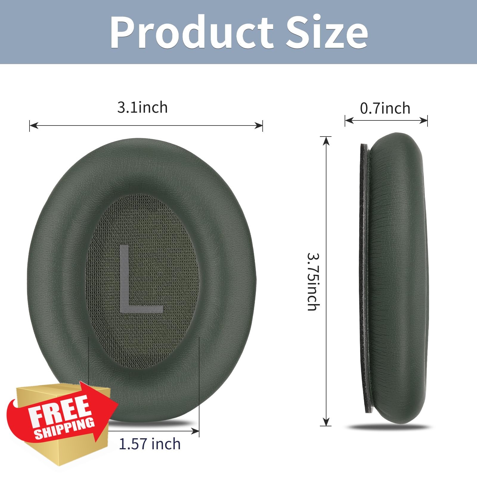 Damex QC45/45 SE Earpads, Cypress Green Memory Foam
