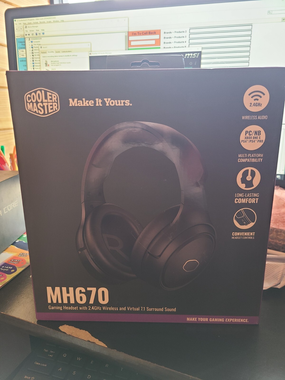 Cooler Master MH670 Gaming Headset with 2.4GHz Wireless, Virtual 7.1 Surround