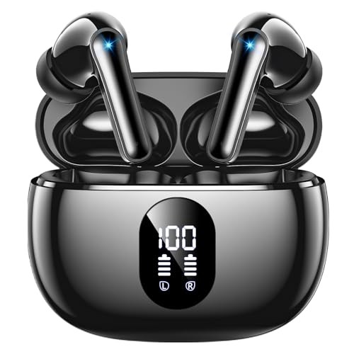 Wireless Earbuds Deep Bass Sound Ear Buds, Bluetooth 5.3 Headphones 48H Black