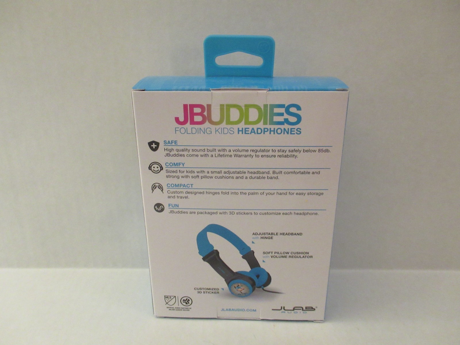 JLab Audio JBuddies Folding Kids Headphones (Blue) (For Ages 2-8)