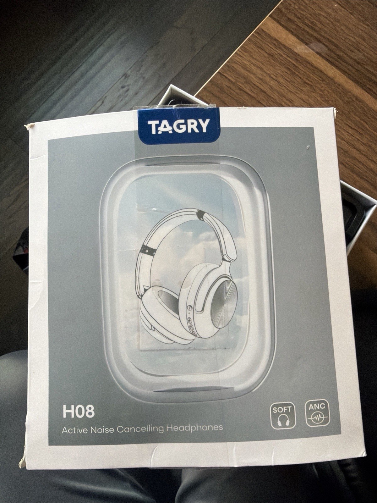 TAGRY HYBRID ACTIVE NOISE CANCELLING HEADPHONES 100H Playtime Wireless-Black