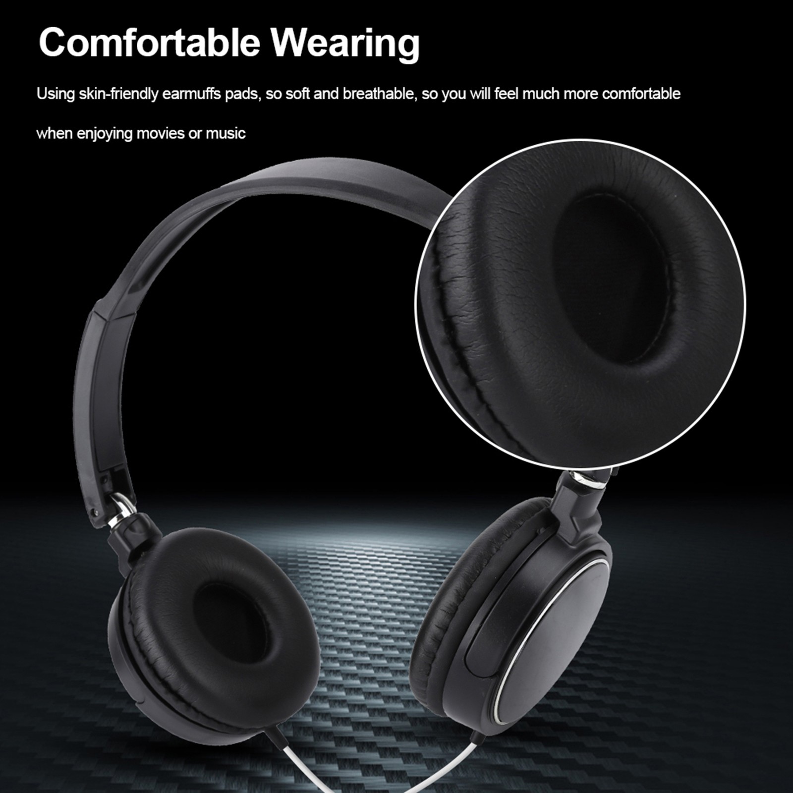 Foldable Wired Headset Compact Comfortable For Everyday Use