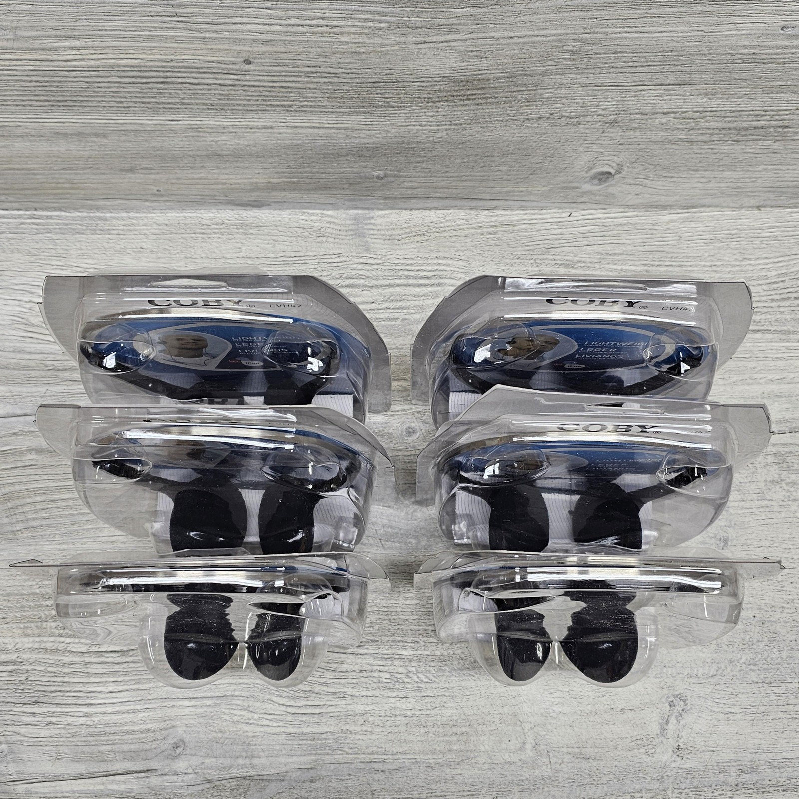 Coby CVH47 On Ear Headphones Lot of 6 Lightweight 3.5mm L-Shape Plug Stereo