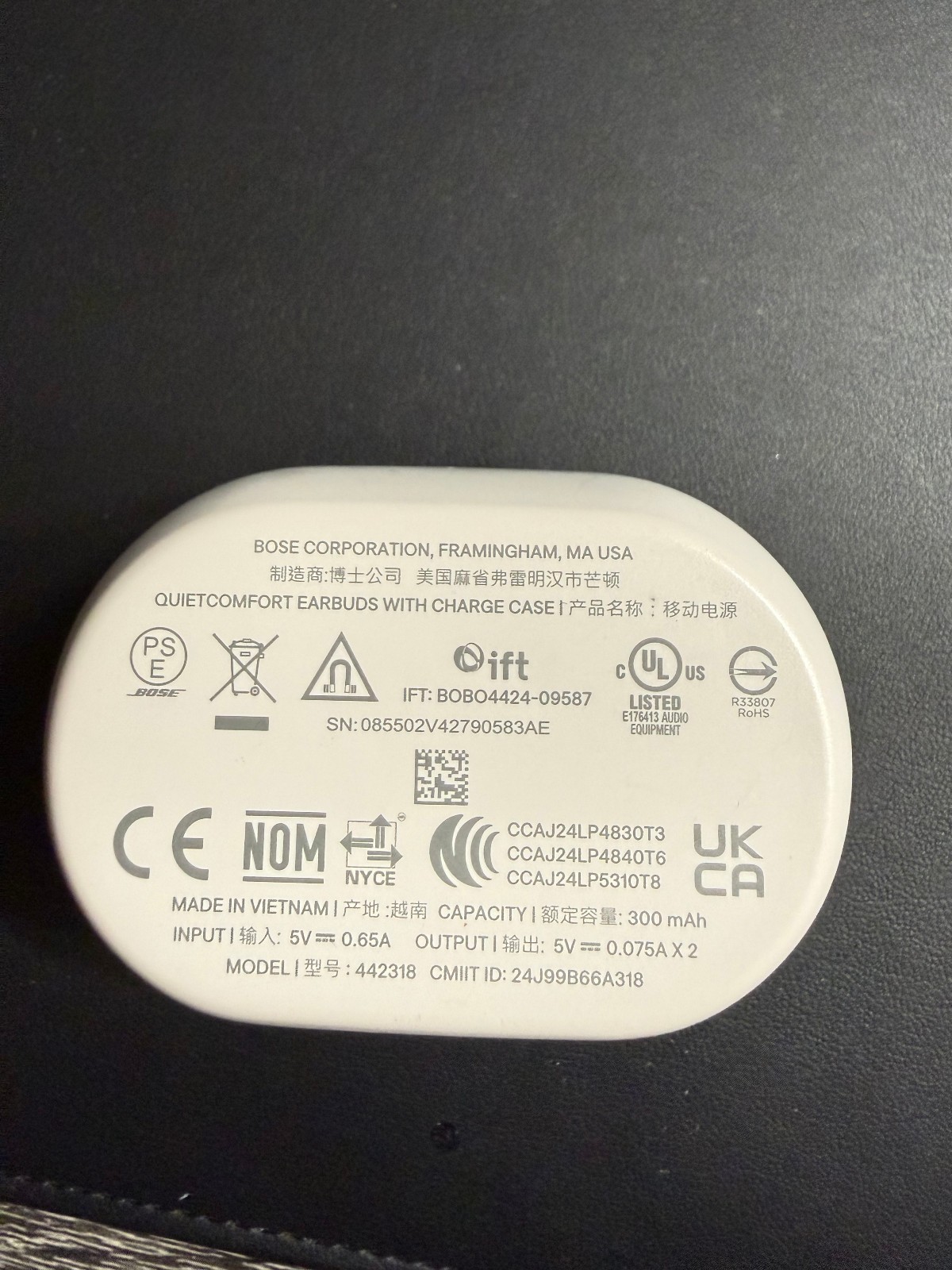 Bose QuietComfort Noise Cancelling Wireless Earbuds – White Smoke