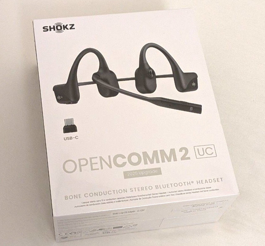 Shokz OpenComm 2 UC USB-C 2025 Upgrade Bone Conduction Headset NEW Japan