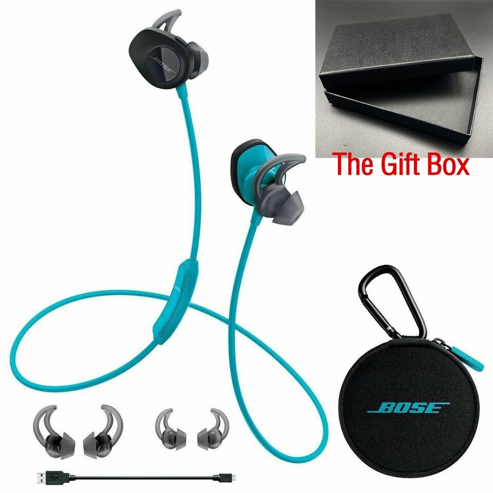 Gift-Bose SoundSport Wireless Bluetooth In Ear Headphones Earphones – Blue