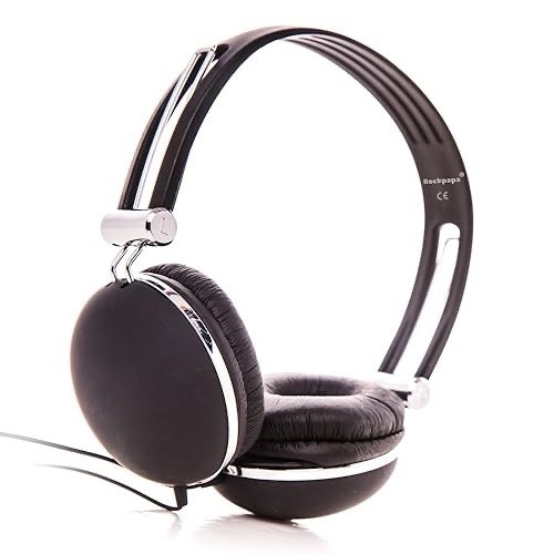 Rockpapa Headphones for School Children ages 5+ Adults Black Suitable for 3.5mm