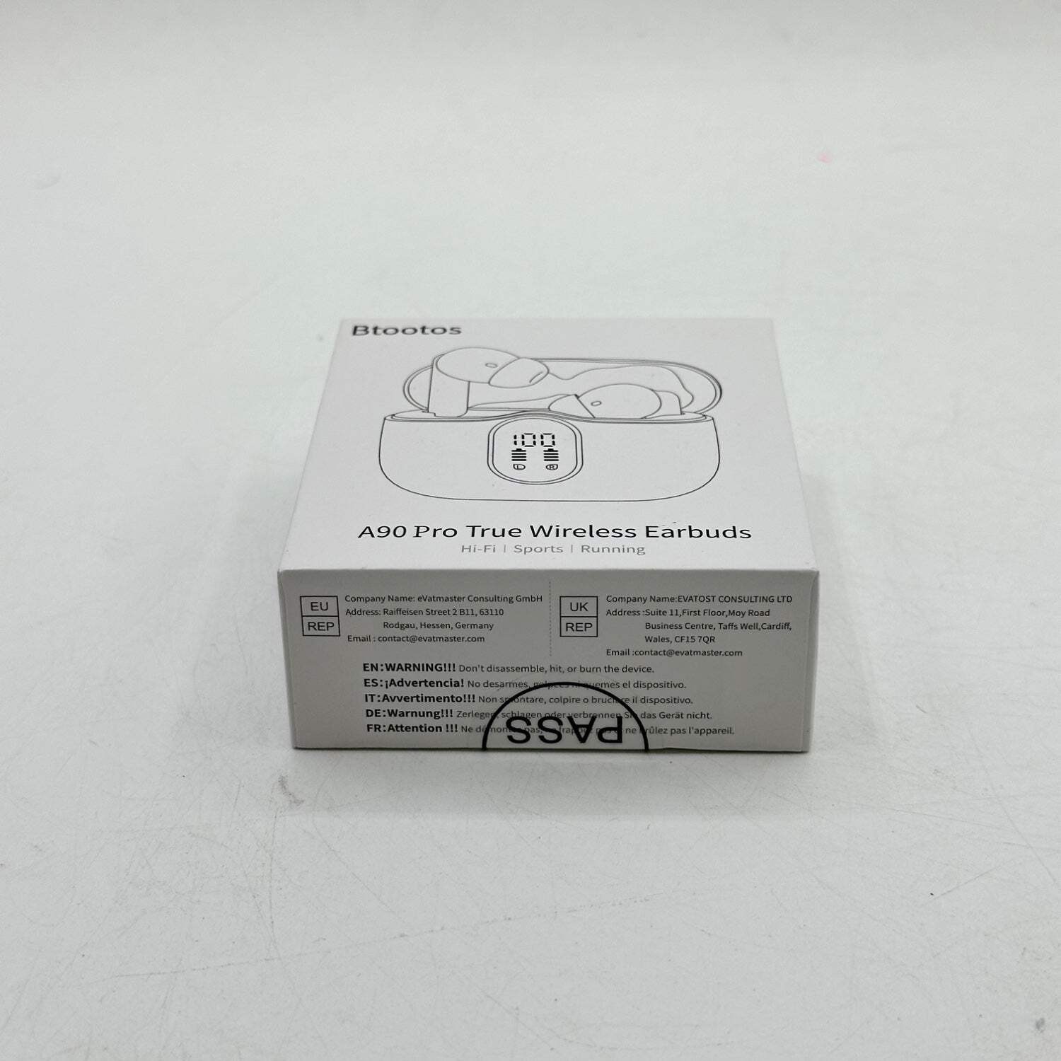 New Btootos A90 Pro Wireless In-Ear Bluetooth Headphones White