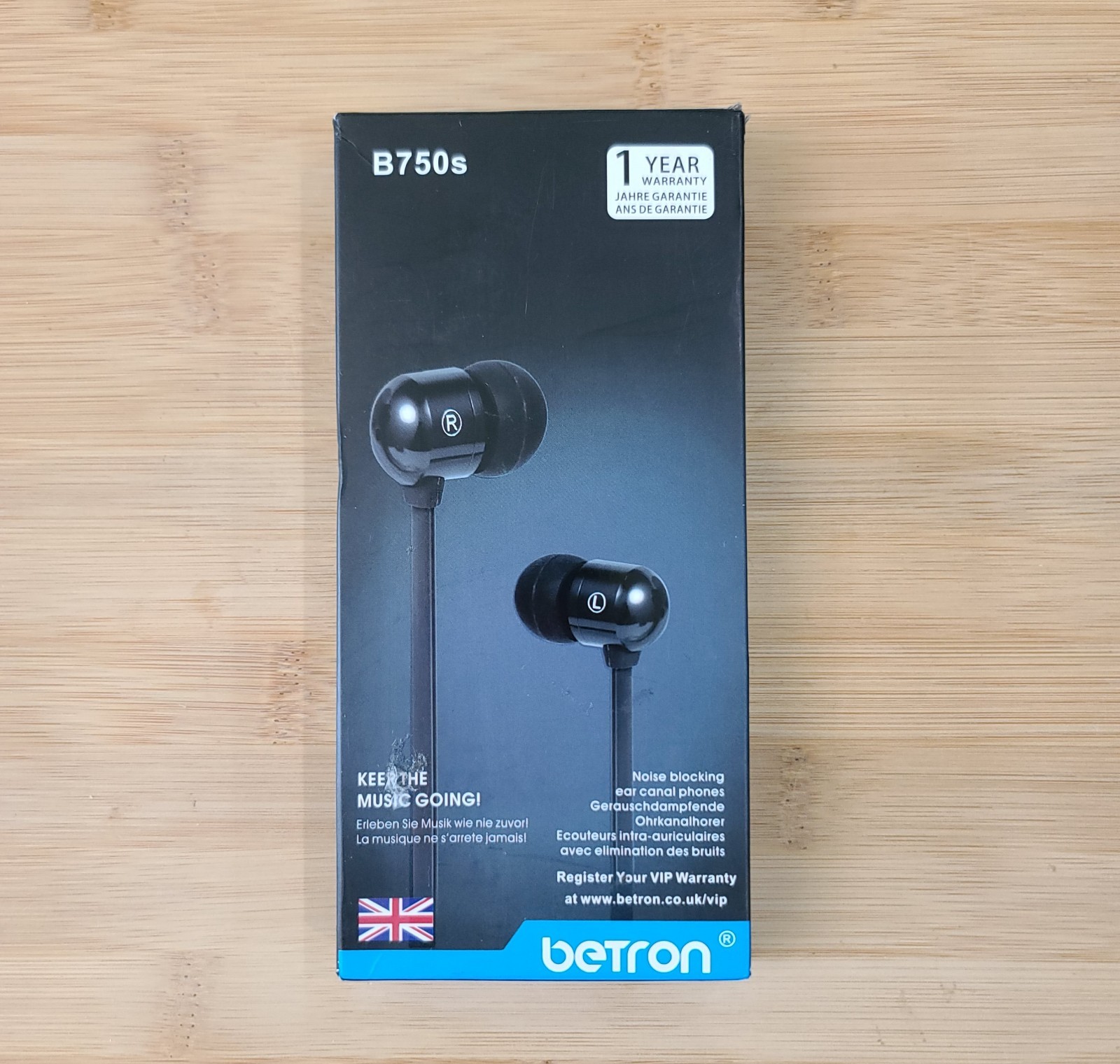 Betron B750 Earphones, Noise Isolating in-Ear Wired Headphones with Strong Bass