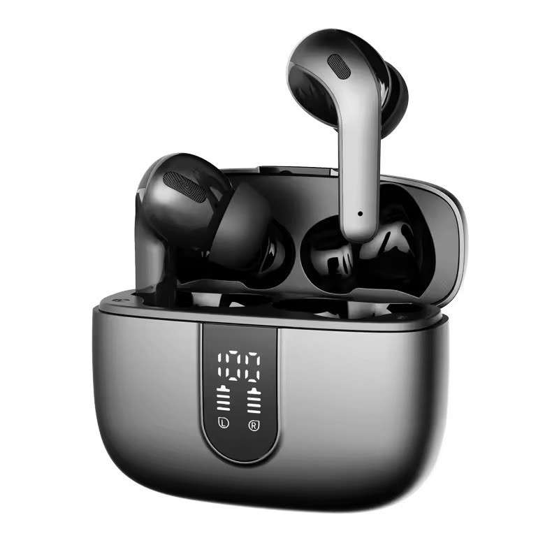 Bluetooth Earbuds, 40H, IPX5 Waterproof, Touch Controls, 13mm Speakers, Black