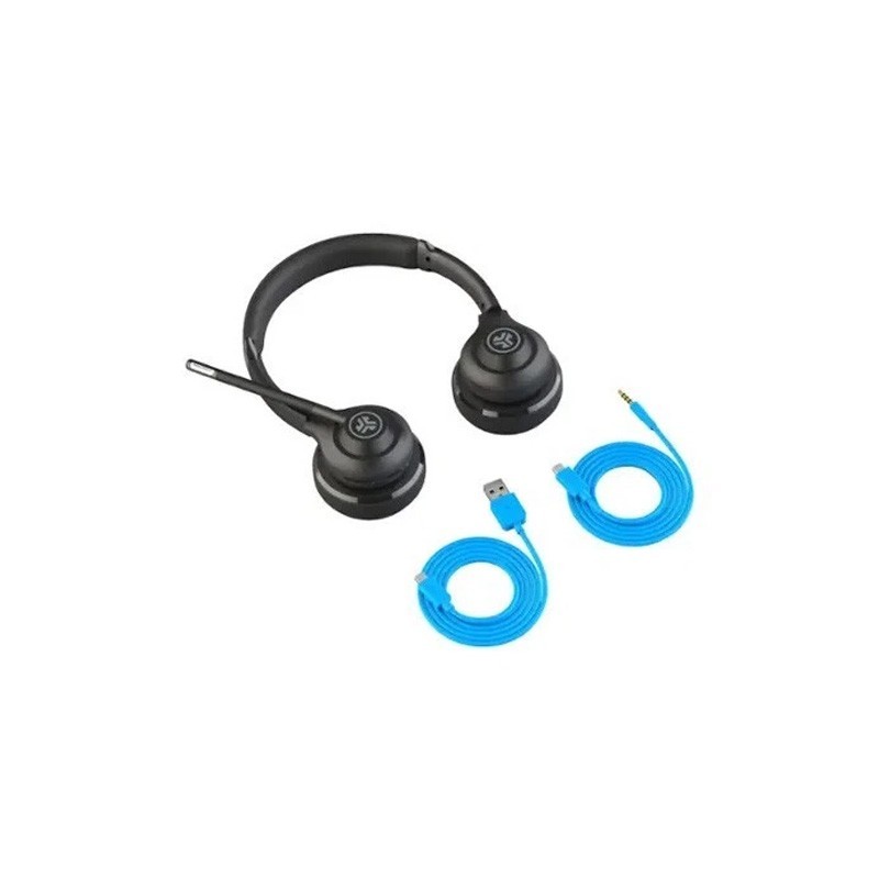 🎧 JLab GO Work BLK4 – Wireless/Wired Office Headset with Boom Mic – Black