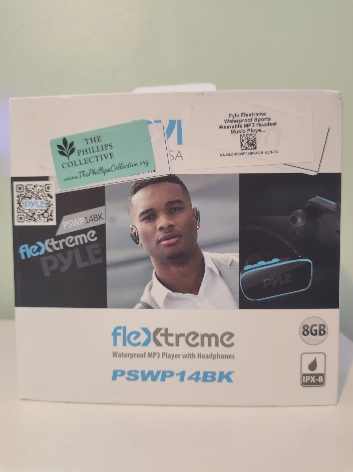 Pyle Flextreme PSWP14BK Waterproof MP3 Player Headphones 8GB HEADSET ONLY Open B
