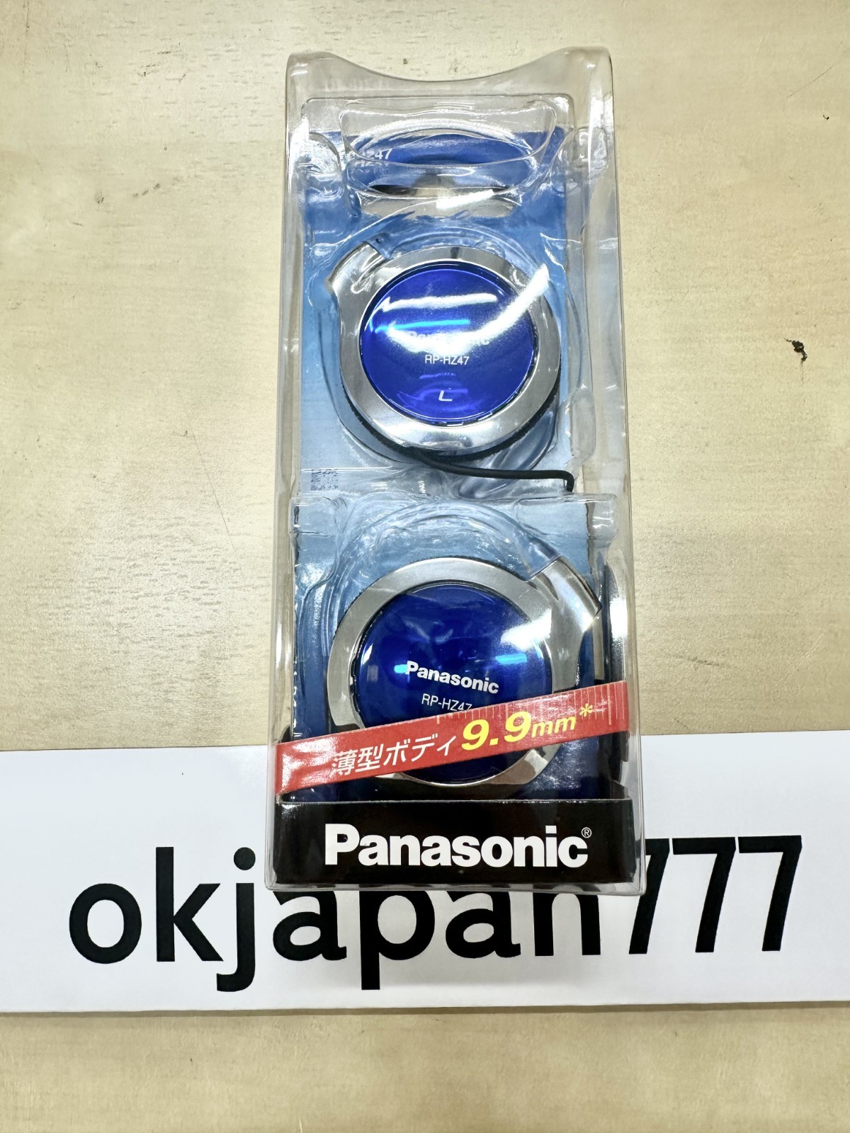 Panasonic Clip On Headphones Blue RP-HZ47-A Earhook Earphones Ultra Slim Japan
