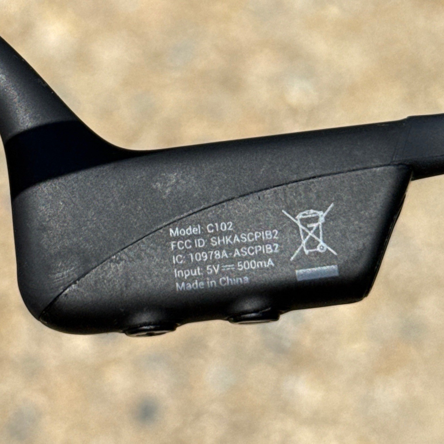 SHOKZ OPENCOMM C102 Bone Conduction Bluetooth Headset w/ Boom Mic Black