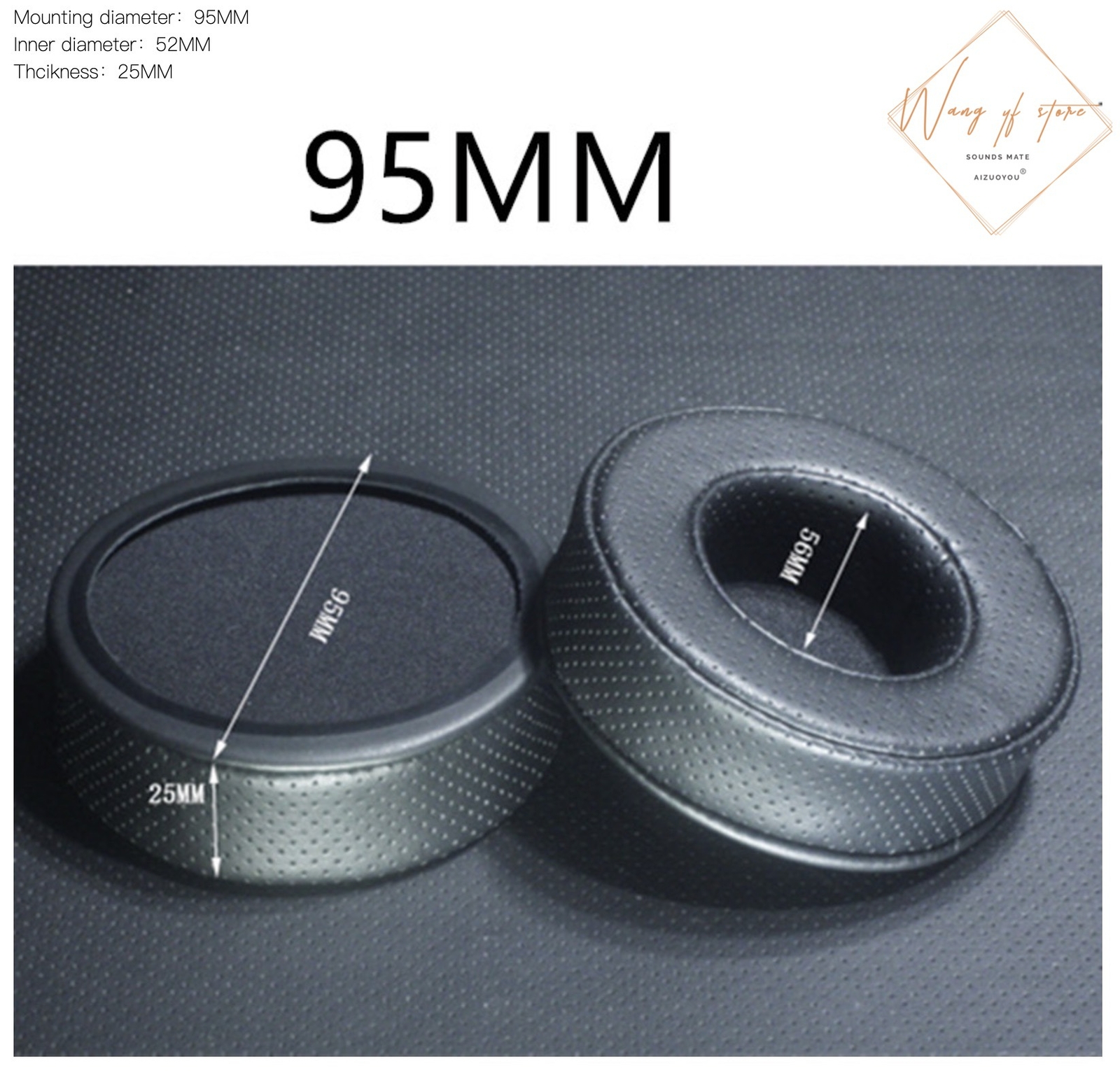 Round Perforated Breathable Memory Foam Earpads For Razer Sony AKG ATH Headphone