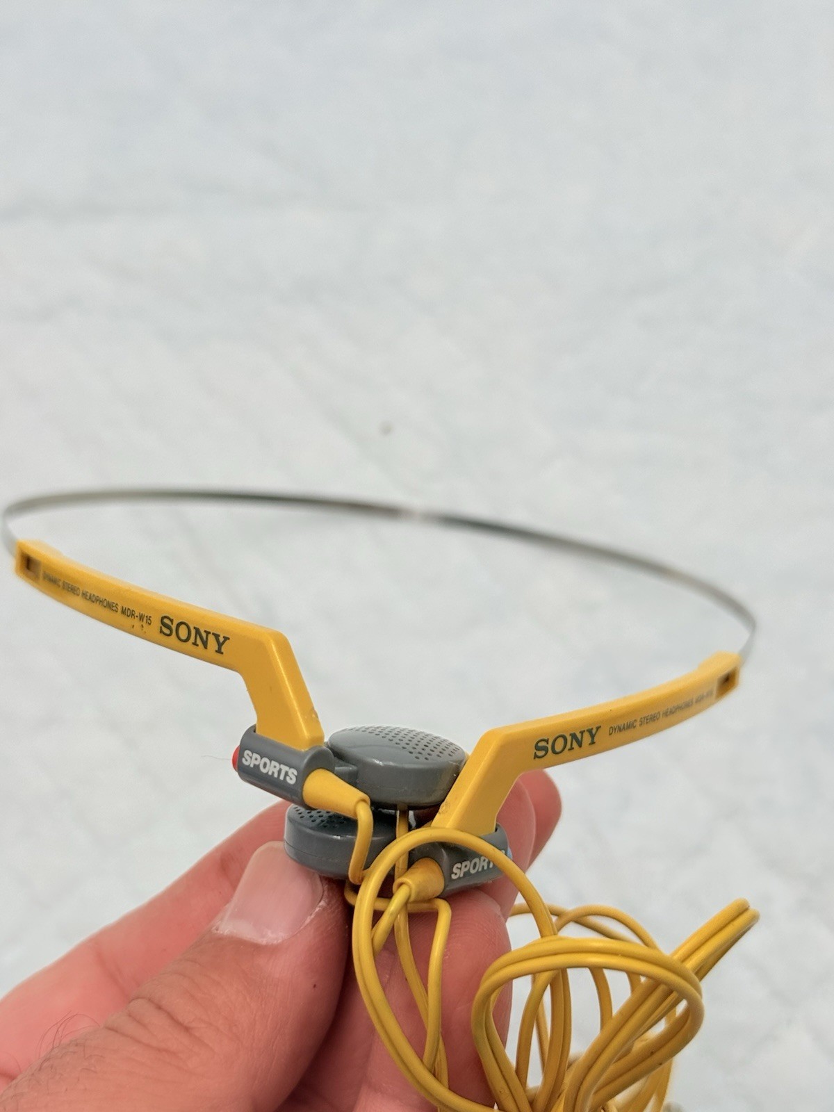Vintage Sony Sports Wired Stereo Dynamic Headphones – Yellow (MDR-W15) 👀