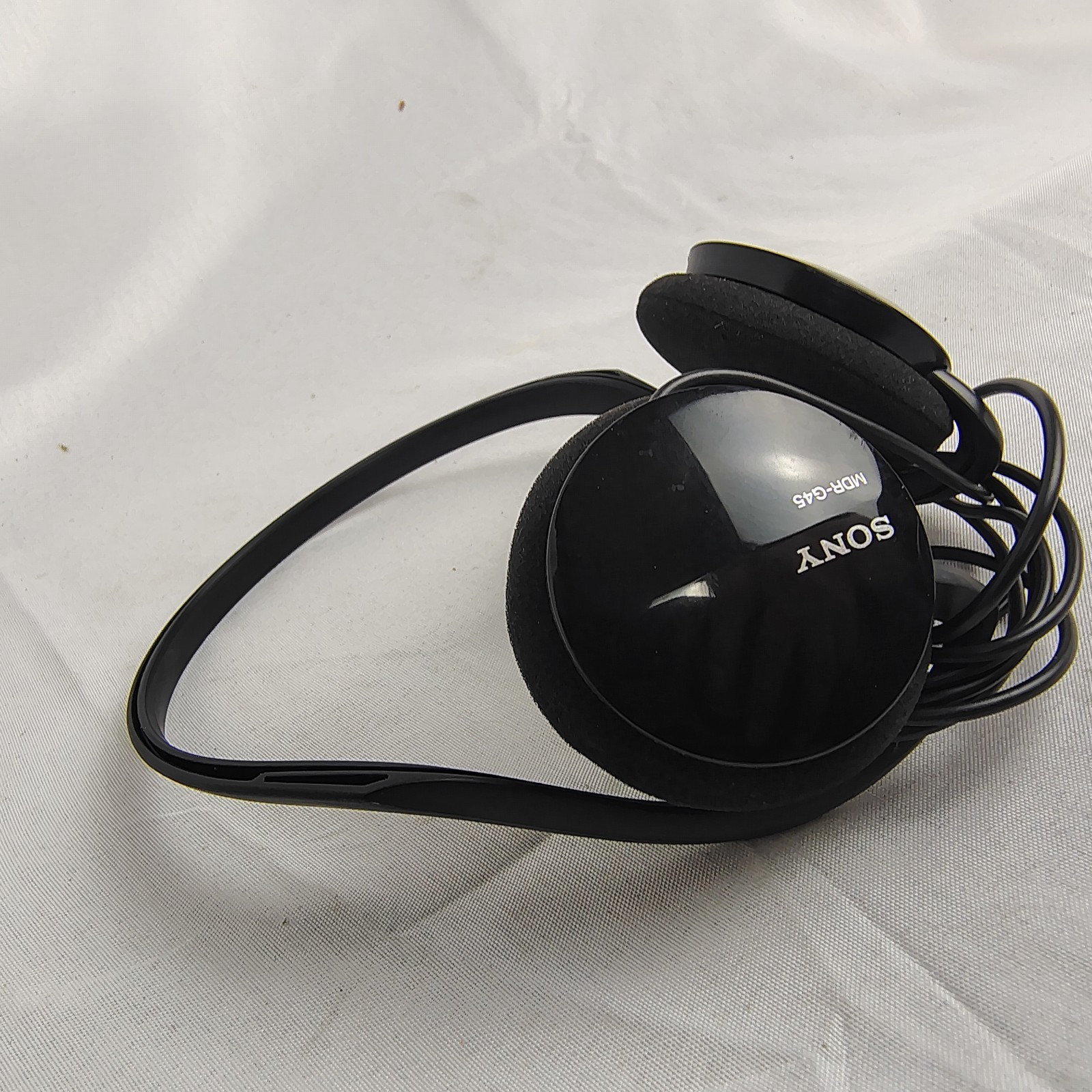 2009 Sony MDR-G45LP Street Style Headphones Black Behind-Neck Tested Working C1