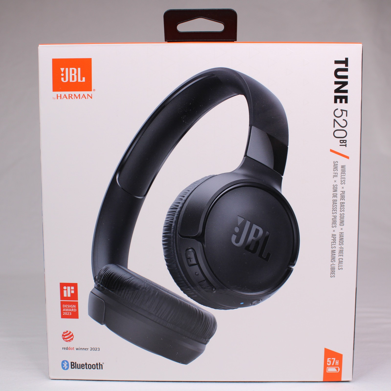 JBL Tune 520BT Wireless On-Ear Headphones Pure Bass Sound Blue Tooth Brand New