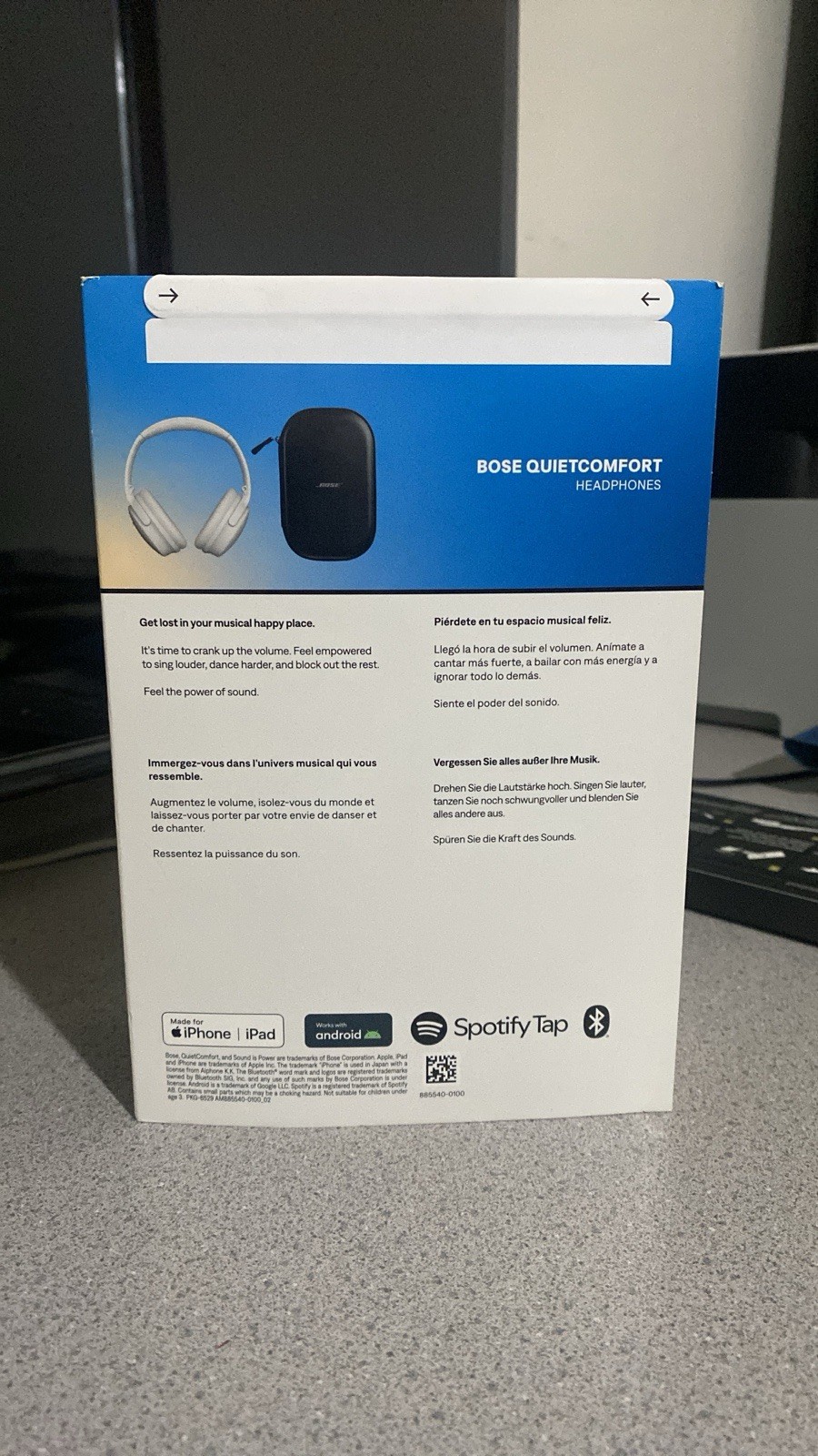 NEW Bose – QuietComfort Ultra Wireless Noise Canceling Over-the-Ear -White Smoke