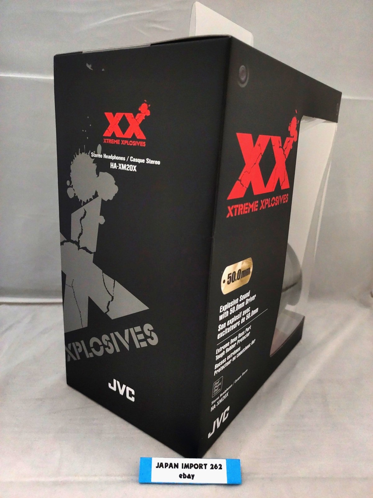 JVC Kenwood JVC HA-XM20X XXseries Closed Headphones Black & Red N2