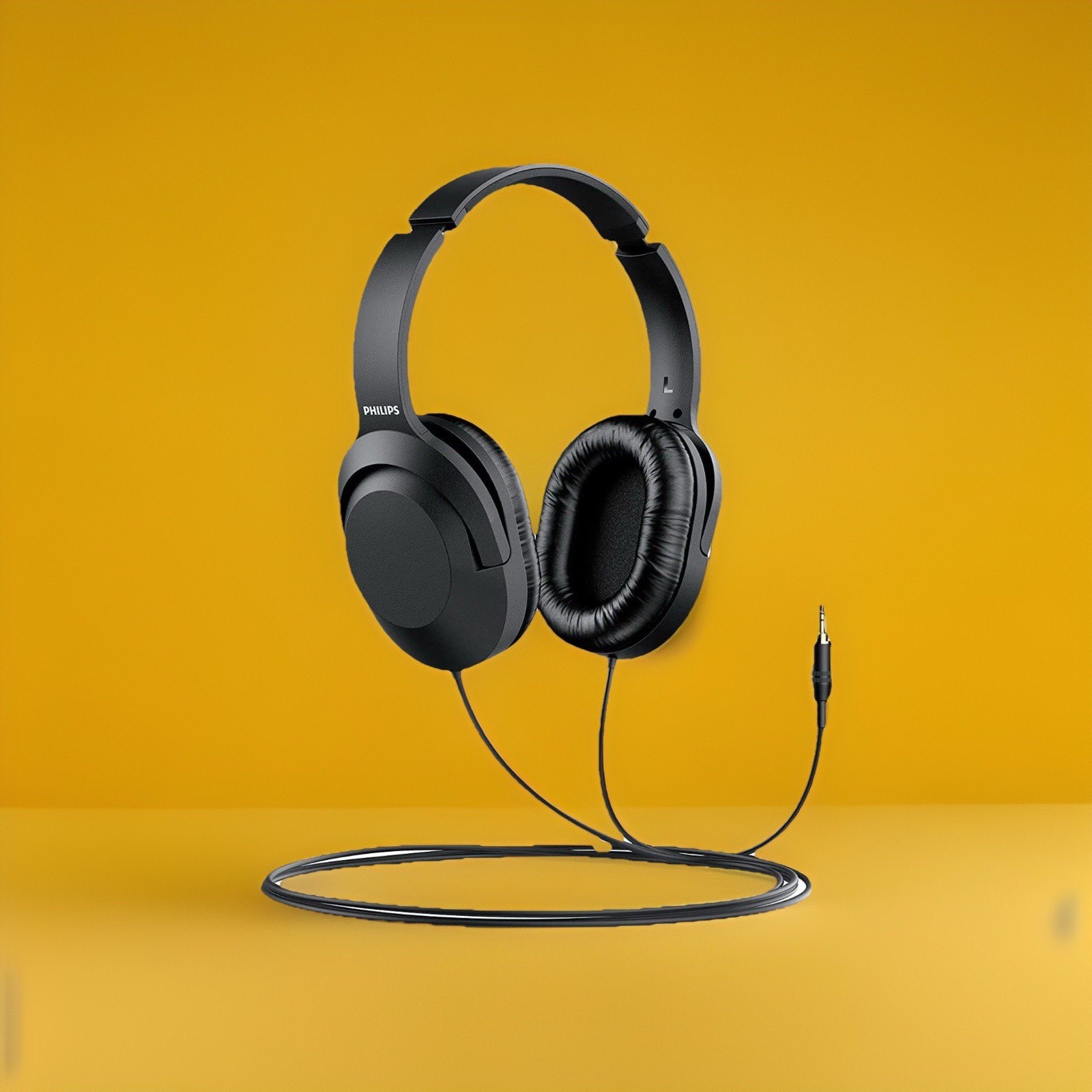 🟡Philips Over the Ear Wired Stereo Headphones .Black❗️Studio Podcast Comfort ❗️