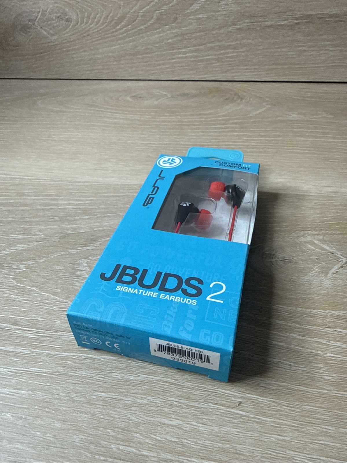 JLAB Jbuds 2 Signature Earbuds Custom Fit Natural Comfort Ultimate Sound RED NEW