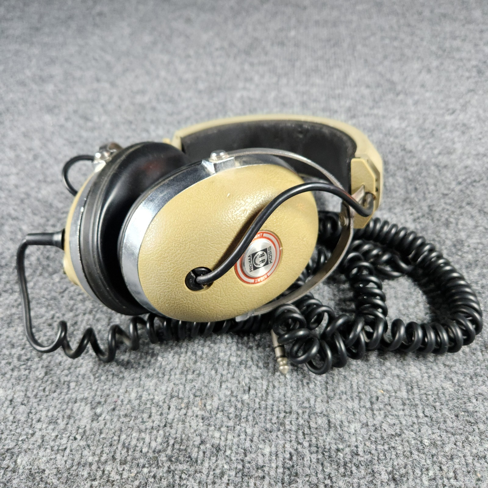Vintage Koss Pro 4AA Headphones Professional Studio Monitors Coiled Cable
