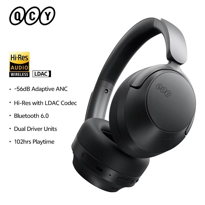 QCY H3S ANC Bluetooth 6.0 Headphones Hi-Res LDAC 102H Wireless Headset