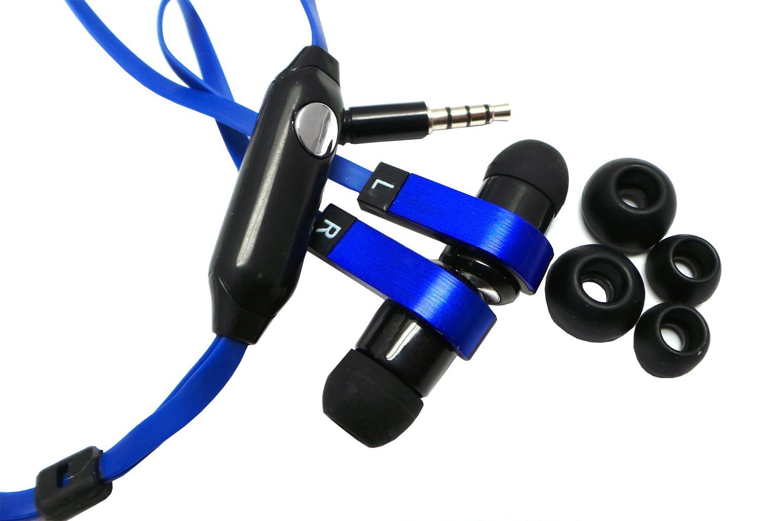 3.5mm In-Ear Headphone Noodle Earphone Flat Earbud Headset For Samsung iPhone LG
