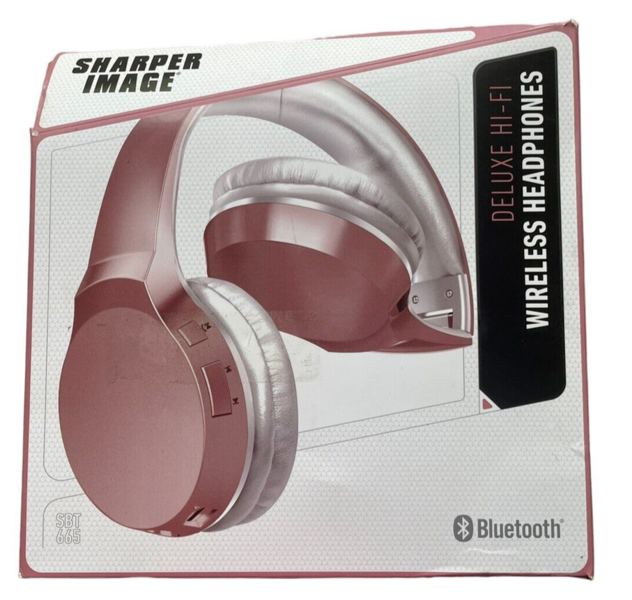 Sharper Image Deluxe Hi-Fi Wireless Headphones – SBT665 – Pink