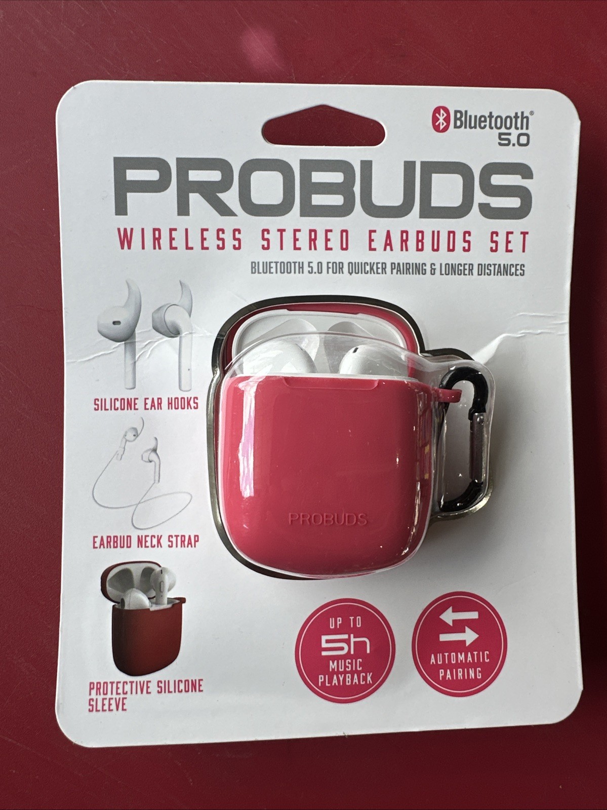 ProBuds Wireless Stereo Earbuds Bluetooth 5.0 Combo Pack – Pink