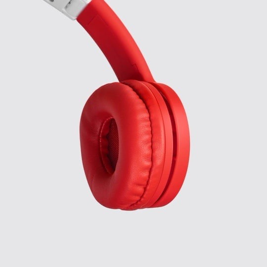 Tonies Foldable Wired Headphones for Kids – Comfortably Designed to fit Red