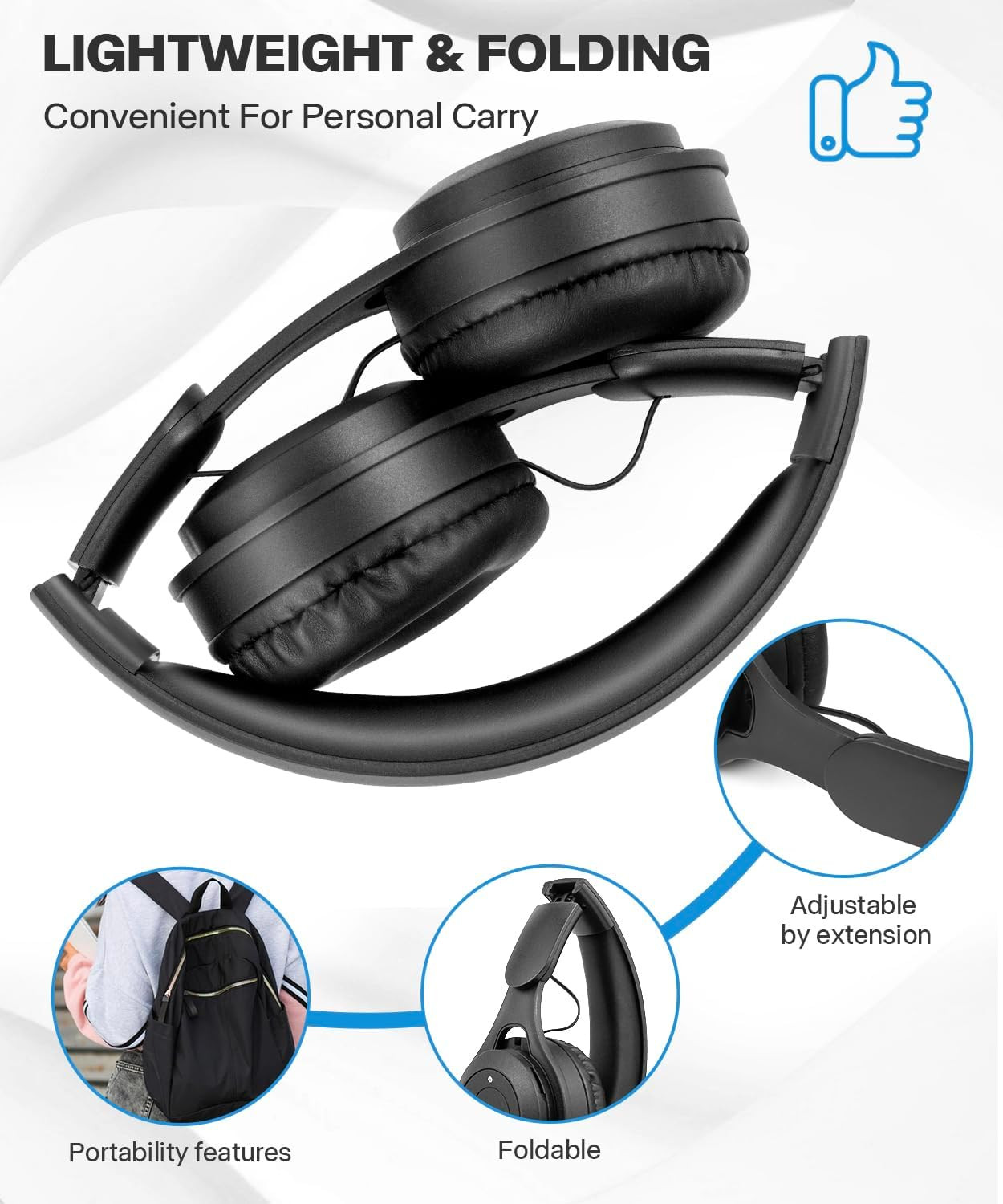 Kids Bluetooth Headphones, over Ear Children’S Wireless Bluetooth 5.3 Headsets,