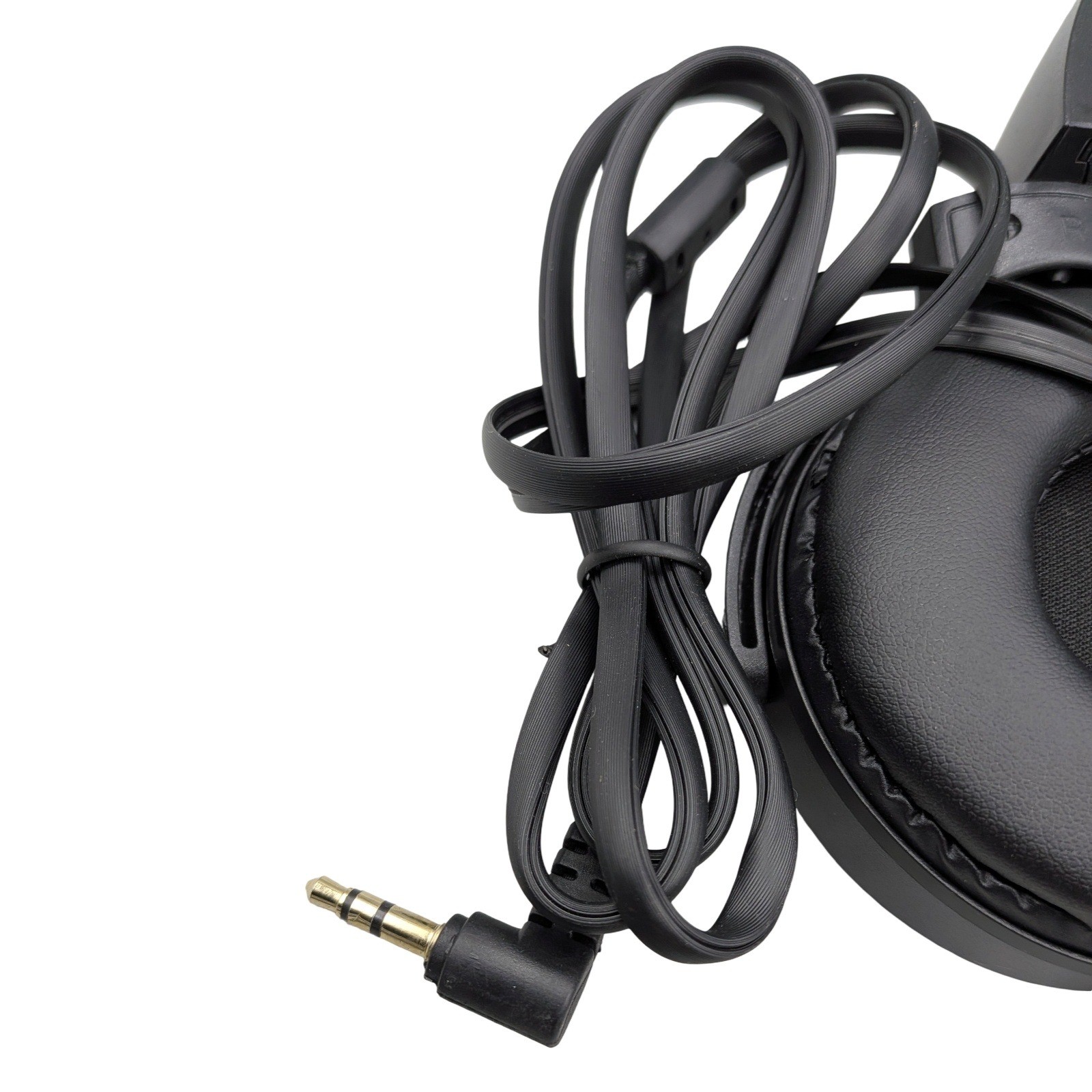 Lot of 4 Unbranded Wired cushioned On-Ear Headphones Black 3.5mm Jack