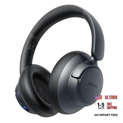 Upgraded Hybrid Active Noise Cancelling Headphones with Transparent Black