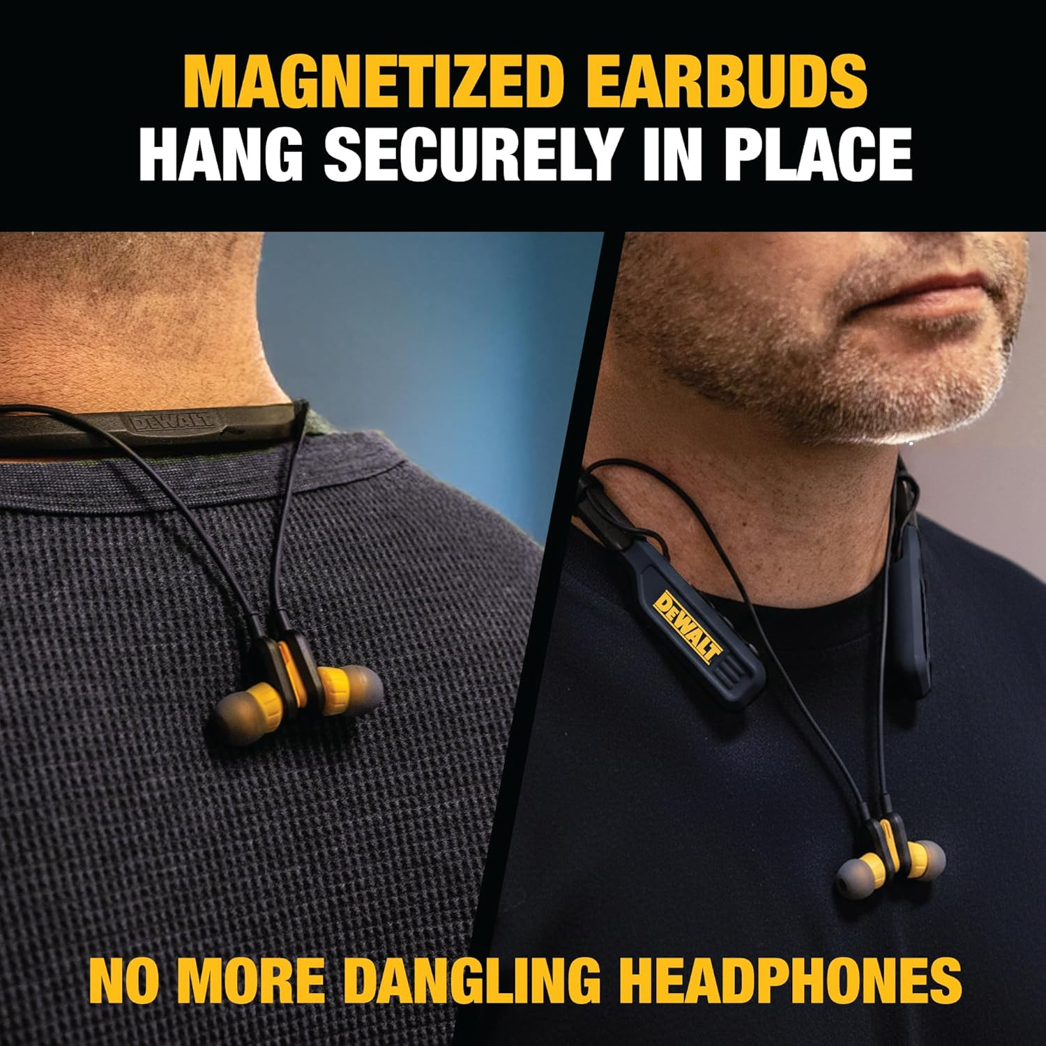 Heavy Duty Black Edition 2-In-1 Neckband Bluetooth Headphones W/Built-In