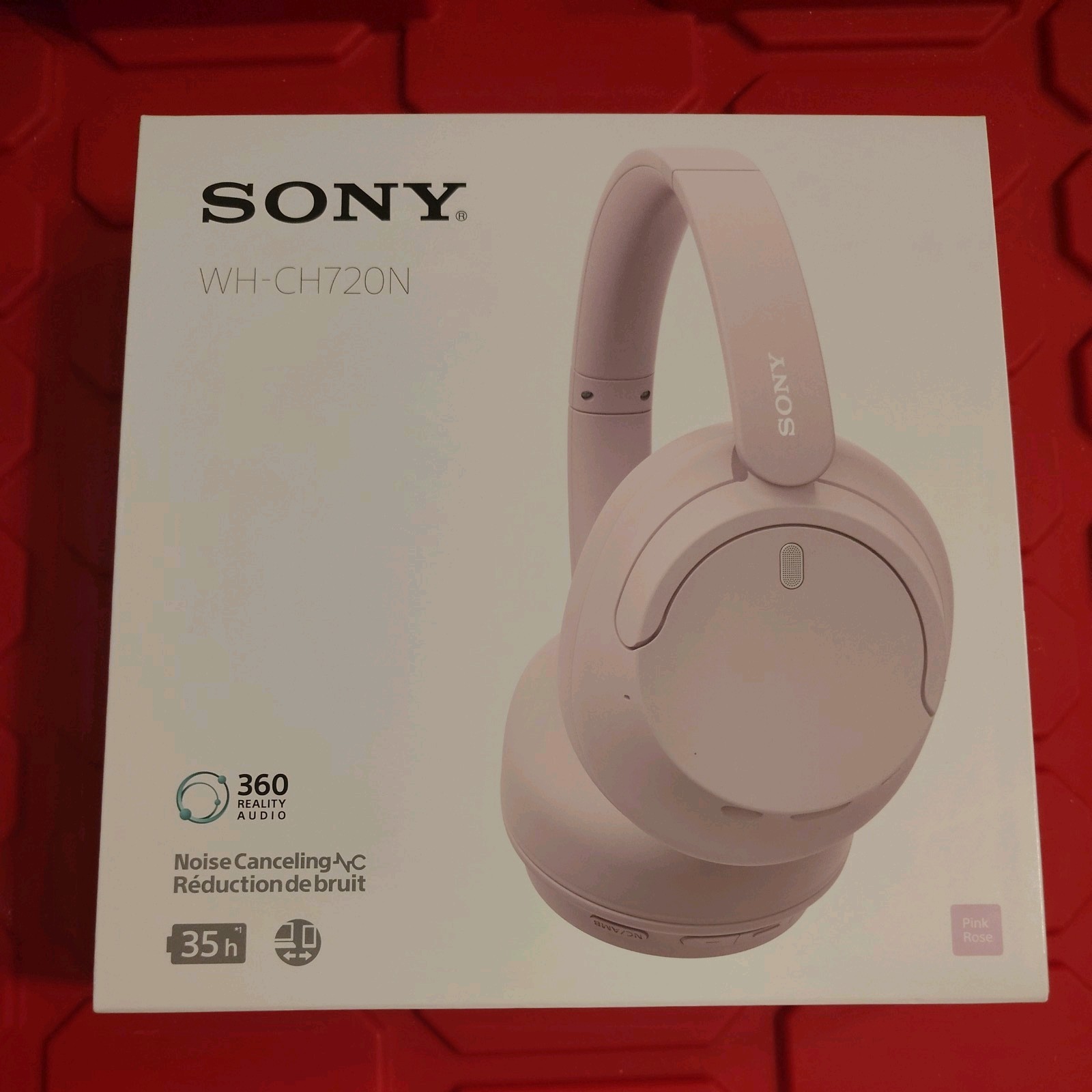 Sony WH-CH720N Bluetooth Wireless Noise-Canceling Headphones (Pink)