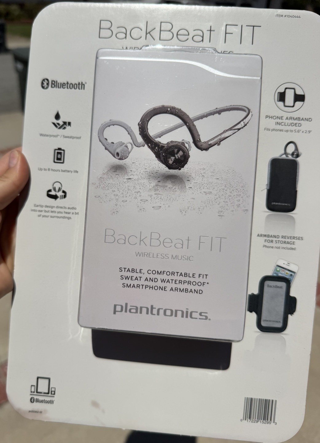 Plantronics BackBeat FIT Bluetooth Wireless Sport Headphones Gray New Sealed