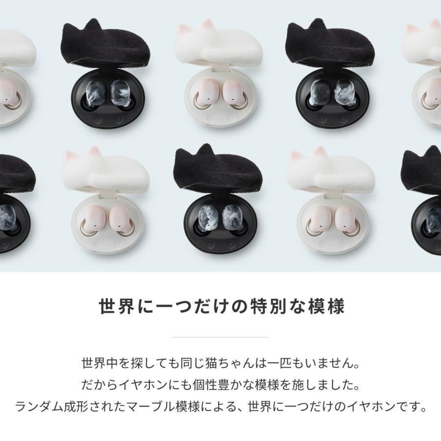 radius NEKO True Wireless Earphones HP-C28BTF Fluffy Flocky ver color Black