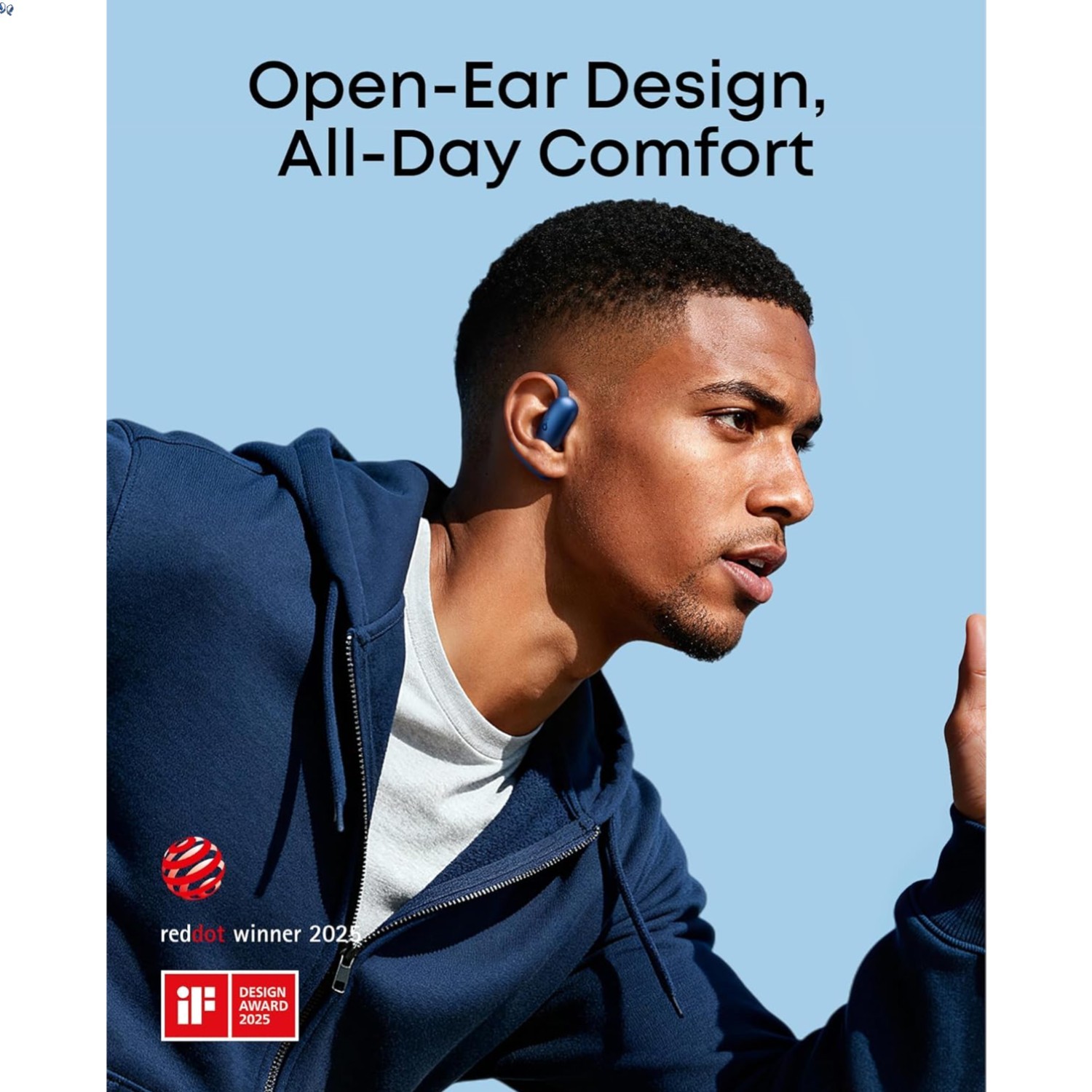 AeroFit 2 by , Open-Ear Headphones, Real-Time Translation Earbuds, 4 Adjustab…