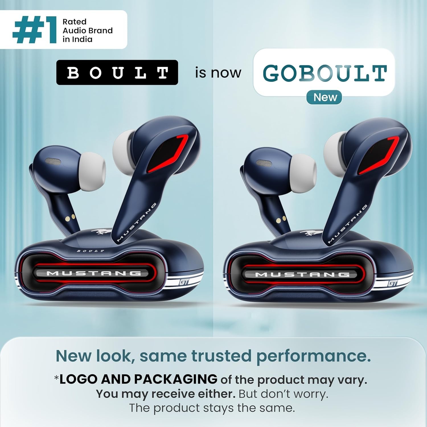 GOBOULT x Mustang Torq Wireless in Ear Earbuds with 60H Playtime | Quad Mic ENC