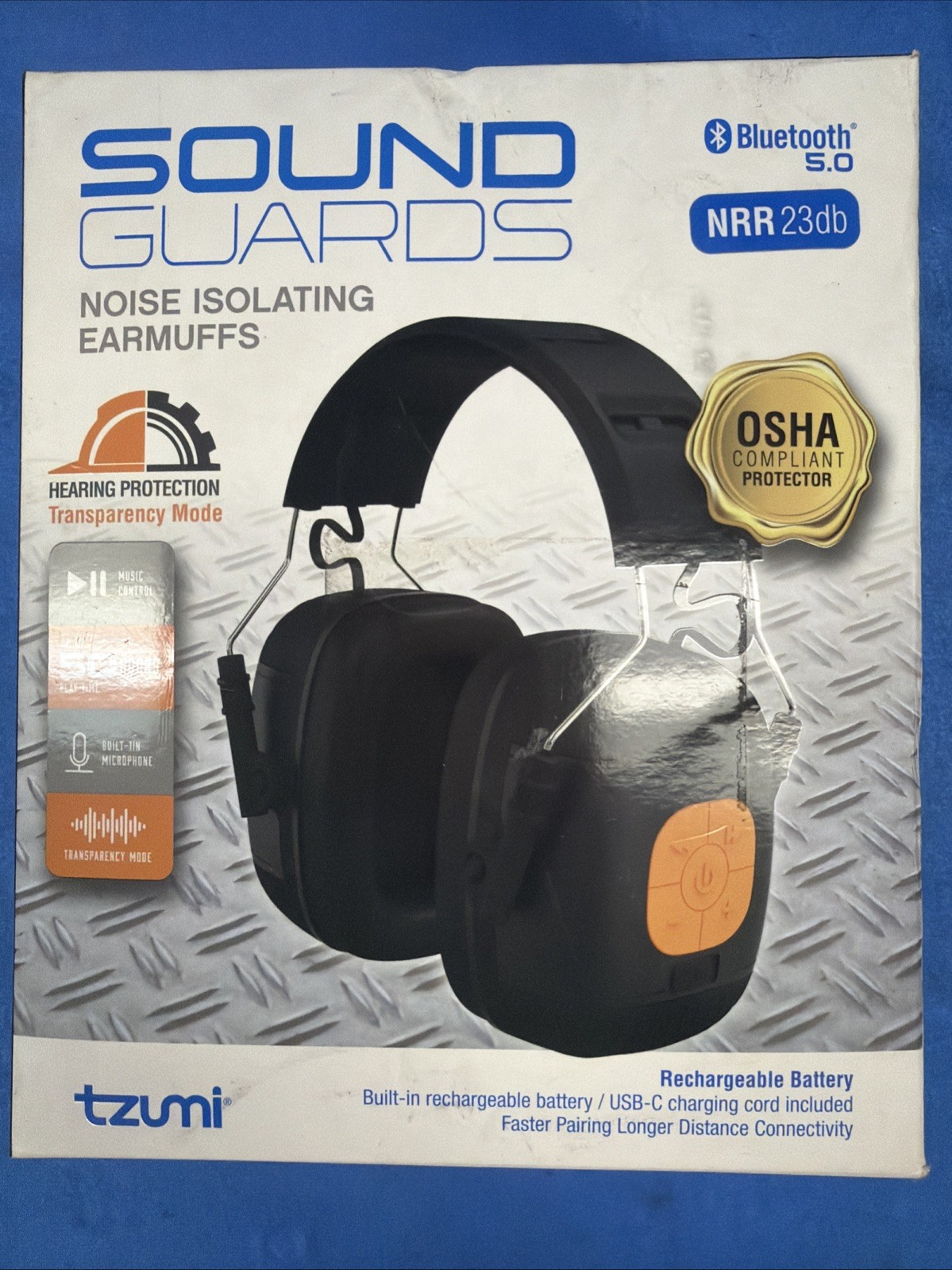Tzumi Sound Guards Bluetooth Noise Hearing Protection Headphones – New, Sealed