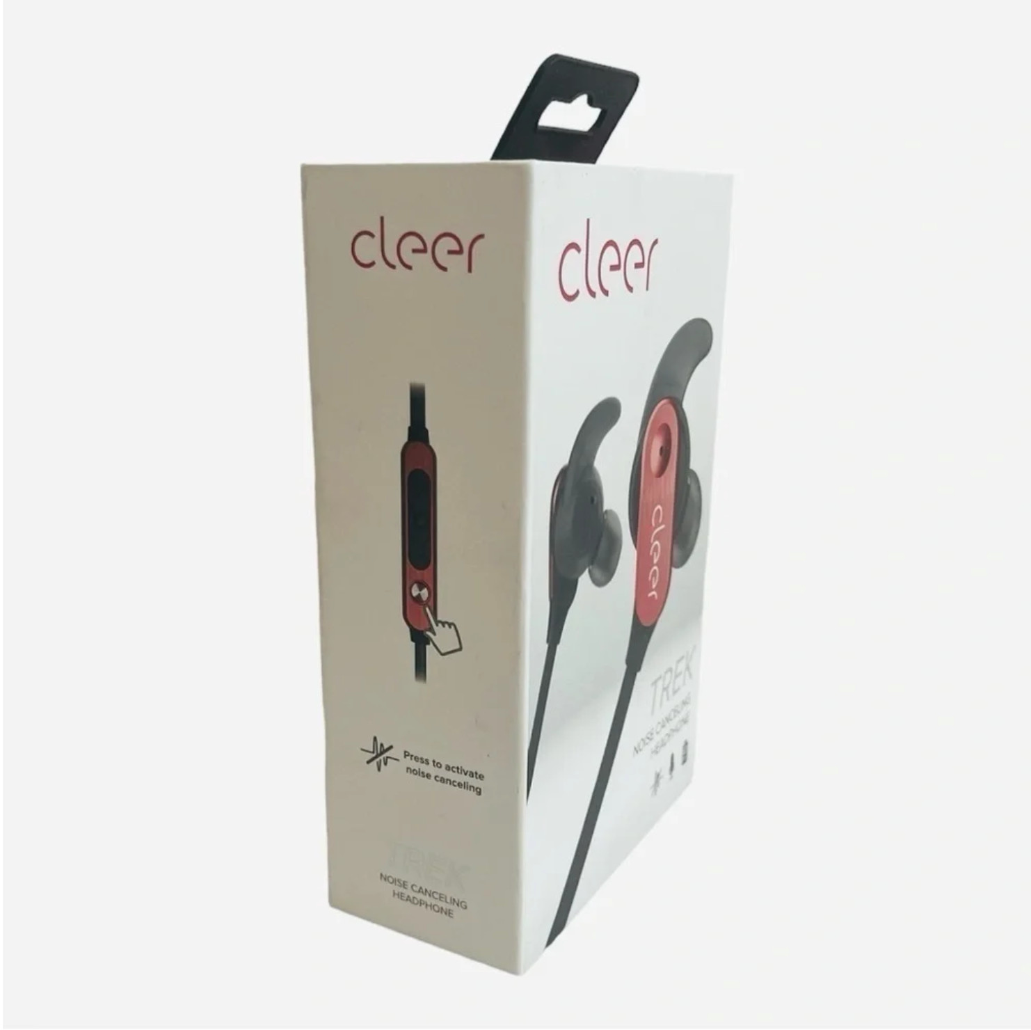 Cleer Trek Active Noise Canceling In-Ear Headphones Red 12mm Driver NIB