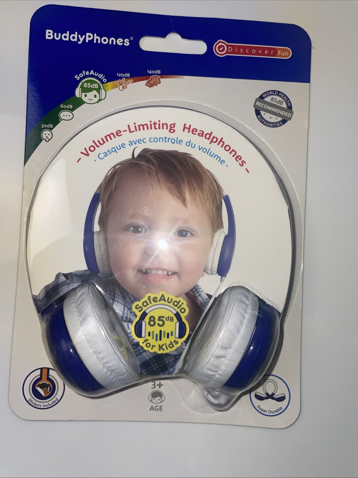 NEW Buddy Phones Safe Audio 85 for Kids Volume Limiting Headphones Anti Allergic