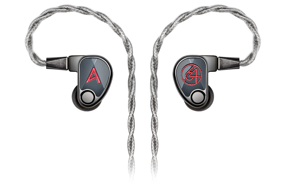 64Audio XIO 2Low DD–6 Mid BA–1 High-Mid BA–1 tia High BA .78mm 2pin 4.4mm Silver
