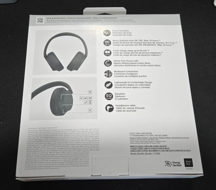 Sony WH-CH720N Wireless Over-Ear Headphones – Black
