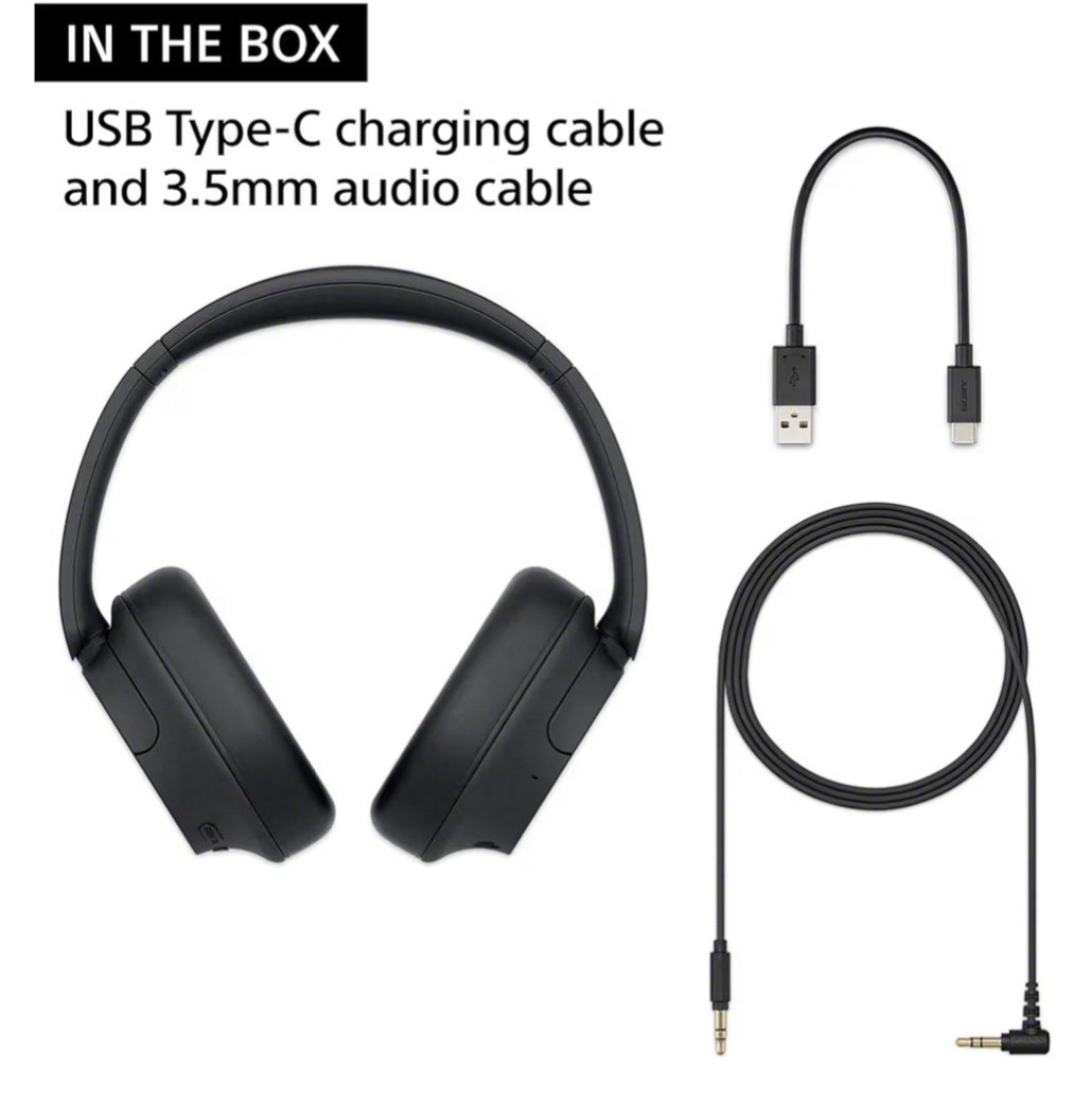 Sony WH-CH720N Wireless Over-Ear Headphones Black Microphone and Alexa Built-in