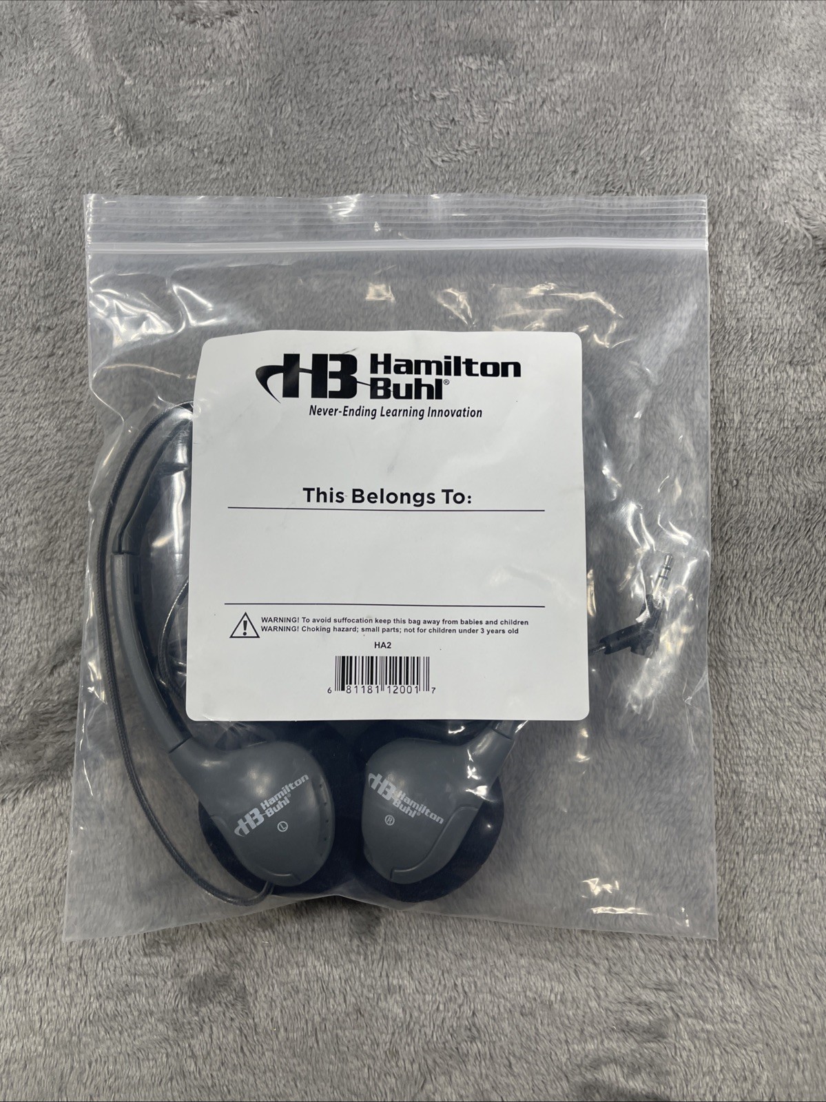 New Hamilton Buhl HA2 Schoolmate Personal Mono/Stereo Headphone