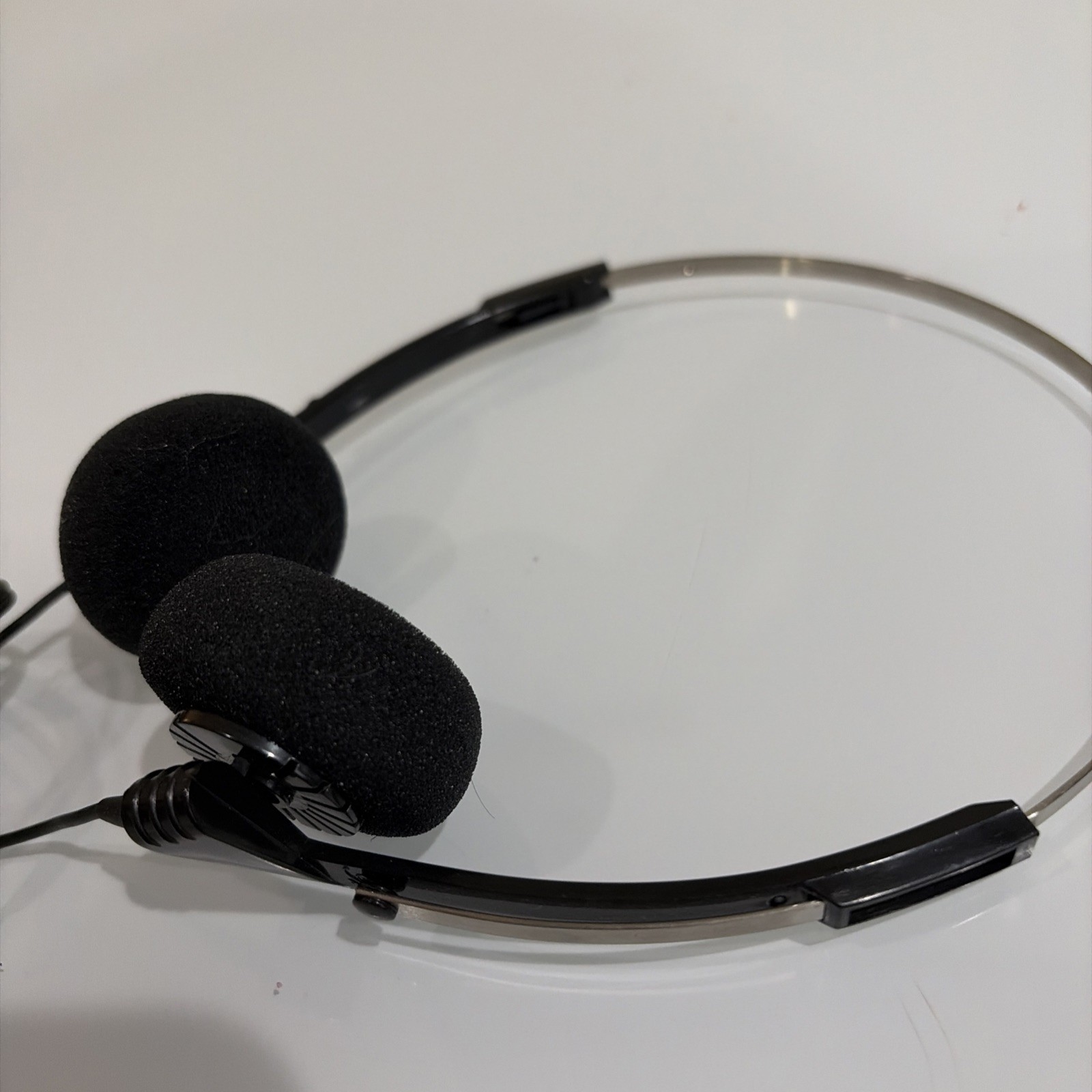 Vintage Wired Adjustable Headphones Lot Black & Orange